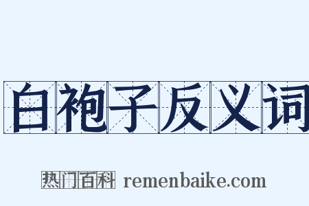白袍子反义词是什么意思的图片